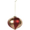 Boule de Noël Clayre & Eef Dorée et Rouge 10cm