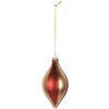 Boule de Noël Ø 8x15 cm Clayre & Eef Rouge et Dorée