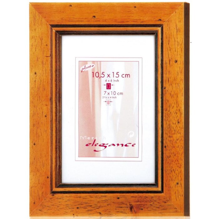 HNFD Cadre Photo Louisiane 20x30 cm Jaune Bois Véritable avec Verre Clair
