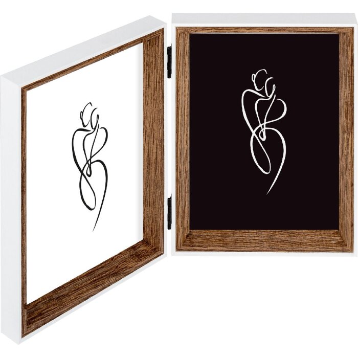 Walther Cadre Photo Double Silhouette Bois 10x15 cm Nature NW215H