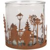 Clayre & Eef Bougeoir Scène de Noël Ø 15x15 cm
