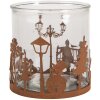 Clayre & Eef Bougeoir Scène de Noël Ø 15x15 cm