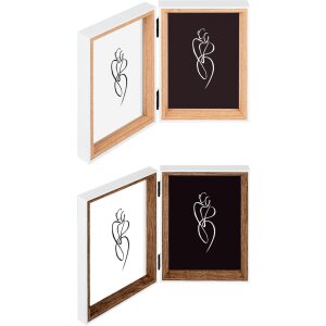 Cadre Photo Double Silhouette Walther Bois Blanc/Nature...