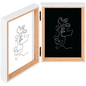 Cadre Photo Double Silhouette Walther Bois Blanc/Nature ou Hêtre