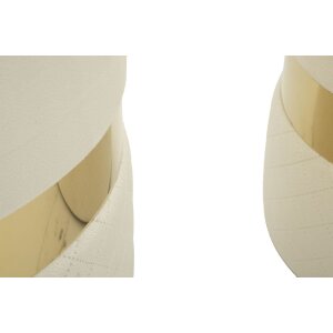 Mauro Ferretti Ensemble 2 Tabourets de Rangement Sheffild Crème