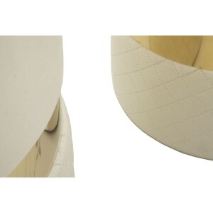 Mauro Ferretti Ensemble 2 Tabourets de Rangement Sheffild Crème