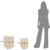 Mauro Ferretti Ensemble 2 Tabourets de Rangement Sheffild Crème
