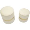 Mauro Ferretti Ensemble 2 Tabourets de Rangement Sheffild Crème