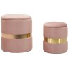 Mauro Ferretti Ensemble de 2 Tabourets Coffre Rose Sheffild