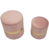 Mauro Ferretti Ensemble de 2 Tabourets Coffre Rose Sheffild