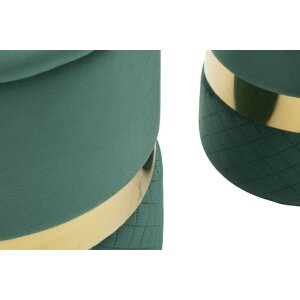 Mauro Ferretti Ensemble de 2 Tabourets de Rangement Sheffild Vert