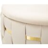 Mauro Ferretti Ensemble 2 Tabourets Shanty Crème Ø 37x42 Ø 28x35 cm
