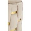 Mauro Ferretti Ensemble 2 Tabourets Shanty Crème Ø 37x42 Ø 28x35 cm