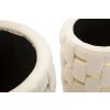 Mauro Ferretti Ensemble 2 Tabourets Shanty Crème Ø 37x42 Ø 28x35 cm