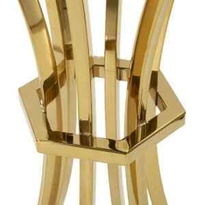 Mauro Ferretti Table dappoint Shanty haute Ø 50x92 cm doré noir