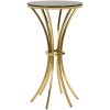 Mauro Ferretti Table dappoint Shanty haute Ø 50x92 cm doré noir