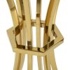 Mauro Ferretti Table dappoint Shanty haute Ø 50x92 cm doré noir