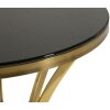 Mauro Ferretti Table dappoint Shanty haute Ø 50x92 cm doré noir