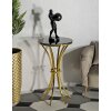 Mauro Ferretti Table dappoint Shanty haute Ø 50x92 cm doré noir