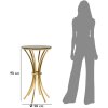 Mauro Ferretti Table dappoint Shanty haute Ø 50x92 cm doré noir