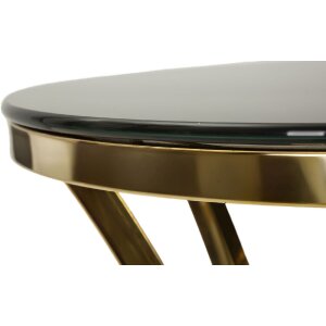 Mauro Ferretti Table dappoint Shanty haute Ø 40x81 cm or noir