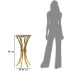 Mauro Ferretti Table dappoint Shanty haute Ø 40x81 cm or noir
