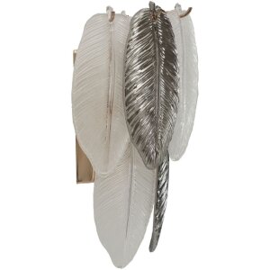 Mauro Ferretti Applique Murale Leafy Argent Blanc...