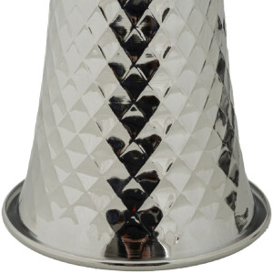 Lampe de Table Tower Argent Blanc 30x54 cm E27 Mauro Ferretti