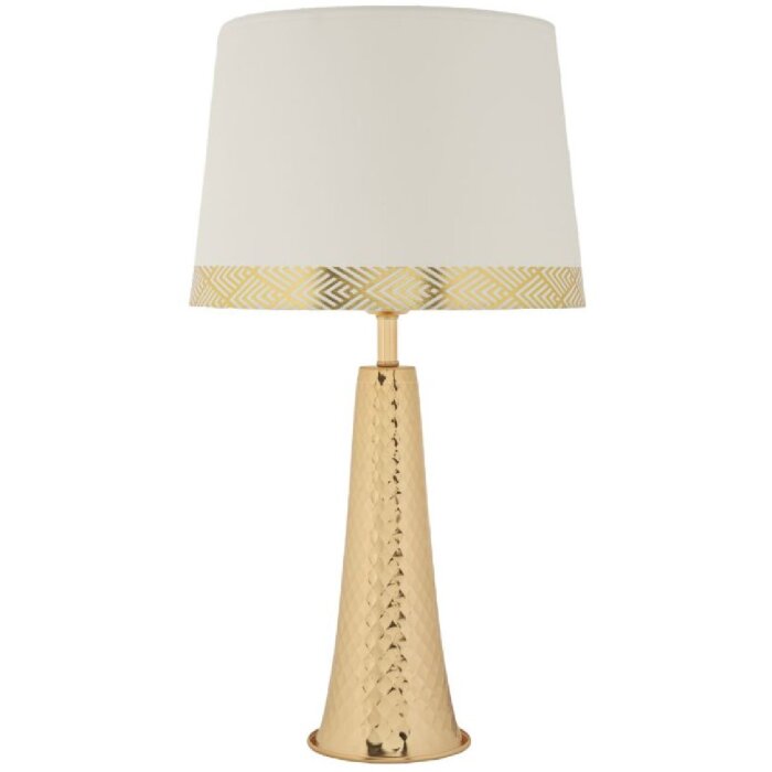 Lampe de Table Tower Or Blanc Ø 30x54 cm E27