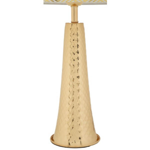 Lampe de Table Tower Or Blanc Ø 30x54 cm E27