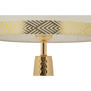 Lampe de Table Tower Or Blanc Ø 30x54 cm E27