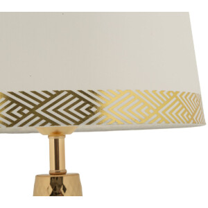 Lampe de Table Tower Or Blanc Ø 30x54 cm E27