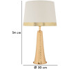 Lampe de Table Tower Or Blanc Ø 30x54 cm E27