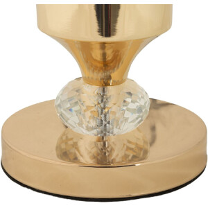 Mauro Ferretti Lampe de Table Gipsy Or Blanc Ø 30x52 cm E27
