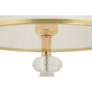 Mauro Ferretti Lampe de Table Gipsy Or Blanc Ø 30x52 cm E27