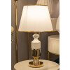 Mauro Ferretti Lampe de Table Gipsy Or Blanc Ø 30x52 cm E27