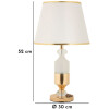Mauro Ferretti Lampe de Table Gipsy Or Blanc Ø 30x52 cm E27