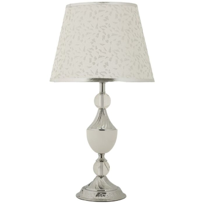 Mauro Ferretti Lampe de Table Kody argent blanc Ø 30x54 cm E27