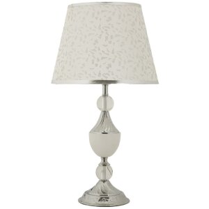 Mauro Ferretti Lampe de Table Kody argent blanc Ø 30x54 cm E27