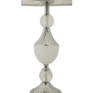 Mauro Ferretti Lampe de Table Kody argent blanc Ø 30x54 cm E27