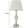 Mauro Ferretti Lampe de Table Kody argent blanc Ø 30x54 cm E27