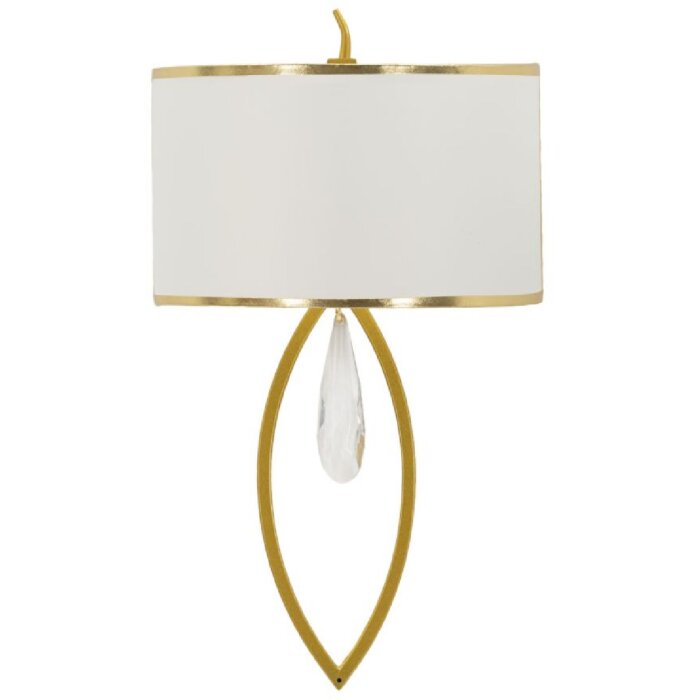 Mauro Ferretti Applique Vienna Or Blanc 26x15x50 cm E14