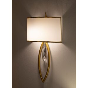 Mauro Ferretti Applique Vienna Or Blanc 26x15x50 cm E14