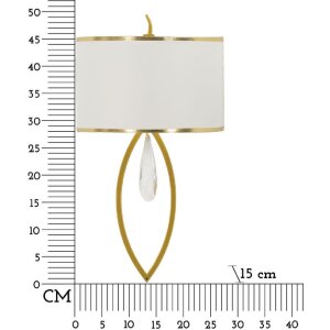 Mauro Ferretti Applique Vienna Or Blanc 26x15x50 cm E14