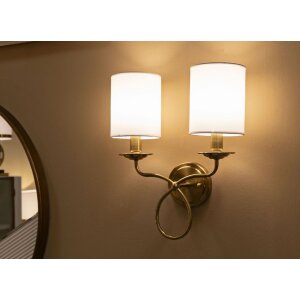 Mauro Ferretti Applique Murale Zagreb Or et Blanc 35,5x17x43 cm
