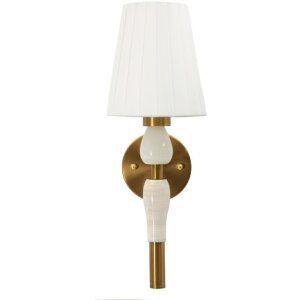 Mauro Ferretti Applique Budapest 16x20x46 cm E14 Or Blanc
