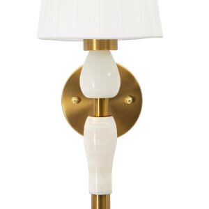Mauro Ferretti Applique Budapest 16x20x46 cm E14 Or Blanc