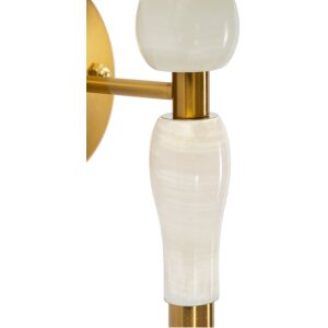 Mauro Ferretti Applique Budapest 16x20x46 cm E14 Or Blanc