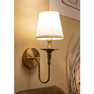 Mauro Ferretti Applique Bucharest 15x22x38 cm Or et Blanc