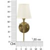 Mauro Ferretti Applique Bucharest 15x22x38 cm Or et Blanc